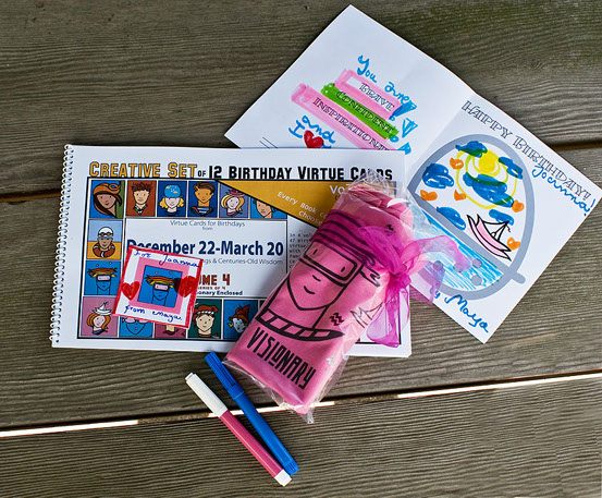 Birthday Virtue Cards Set